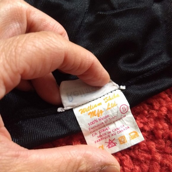 vintage 80s black half slip midi length - Picture 6 of 6